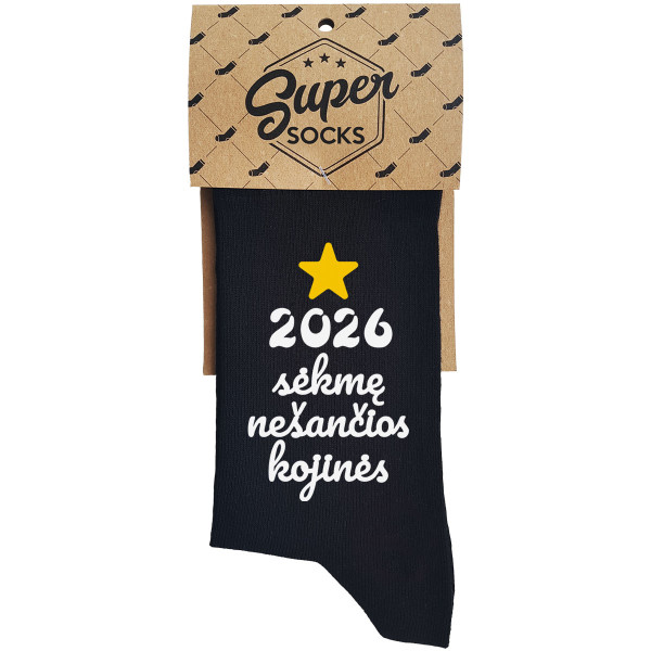 Kojinės "2026 metais sėkmę nešančios kojinės"