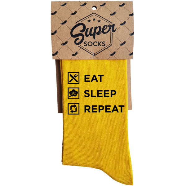 Kojinės "Eat. Sleep. Repeat"