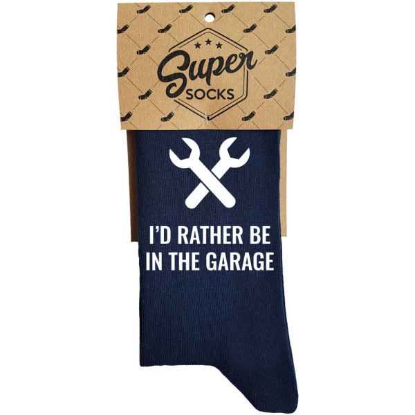 Kojinės "I\'d rather be in garage"