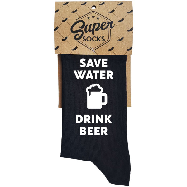 Kojinės "Save water - drink beer"
