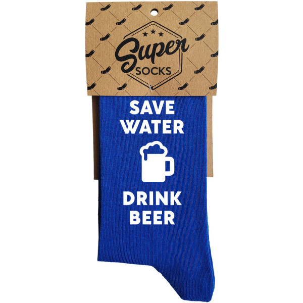 Kojinės "Save water - drink beer"