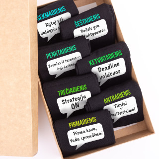 Kojinių komplektas "Boso savaitės planas"