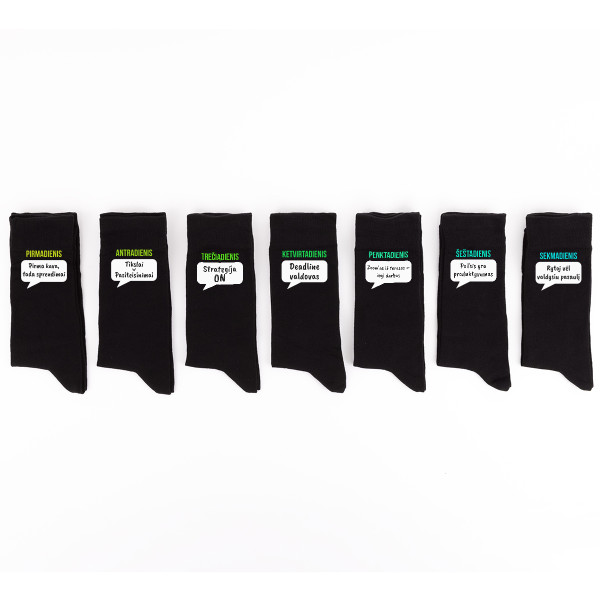 Kojinių komplektas "Boso savaitės planas"