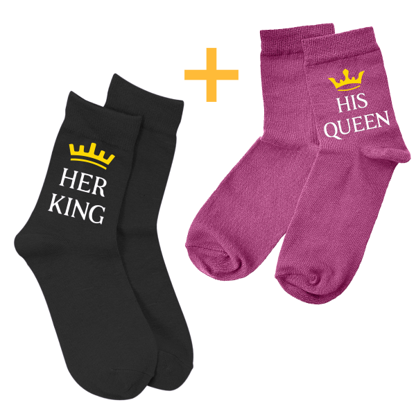 Kojinių komplektas porai "King & Queen"