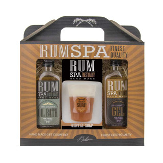 Kosmetikos dovanų rinkinys "RUM SPA" - dušo želė (100ml), vonios putos (100ml) ir rankų muilas (70g) Kosmetikos dovanų rinkinys "RUM SPA" - dušo želė (100ml), vonios putos (100ml) ir rankų muilas (70g)