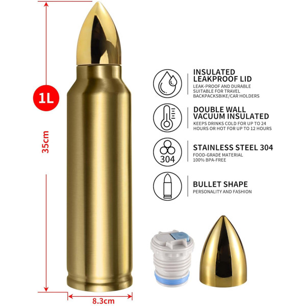 Kulkos formos termosas su Jūsų graviruotu tekstu (1000ml)
