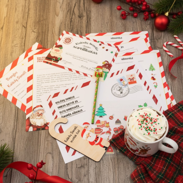 Laiškas nuo Kalėdų Senelio (+ užduotėlės, sertifikatas ir dovanėlės)