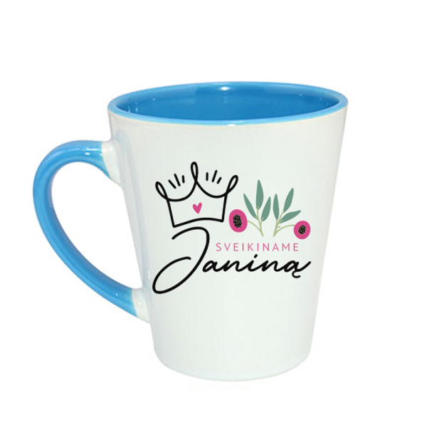 Latte puodelis "Sveikiname Janiną"