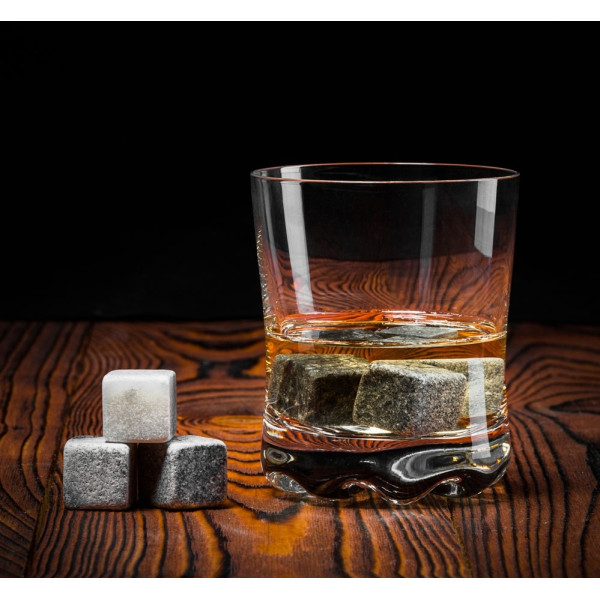 Lediniai akmens kubeliai viskiui (9vnt)