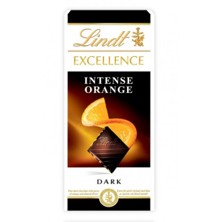 "LINDT EXCELLENCE" juodasis šokoladas su apelsinais, 100 g