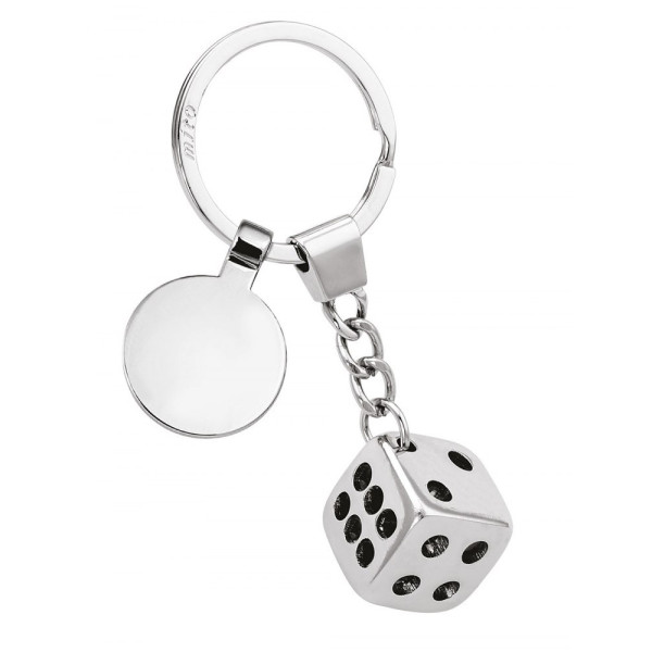 Raktų pakabukas "Lošimo kauliukas" (su galimybe išgraviruoti už papildomą kainą)