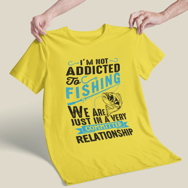 Marškinėliai "Addicted to fishing"