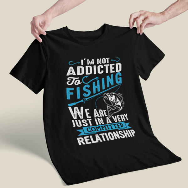 Marškinėliai "Addicted to fishing"
