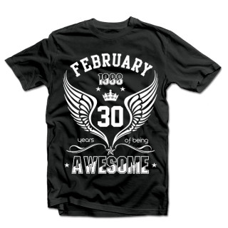 Marškinėliai "Being Awesome" su Jūsų pasirinkta data