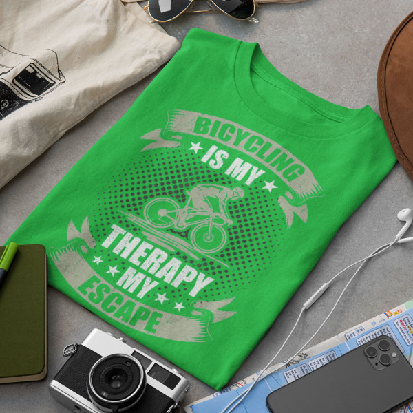 Marškinėliai "Bicycling is my therapy"
