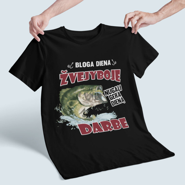 Marškinėliai "Bloga diena žvejyboje"