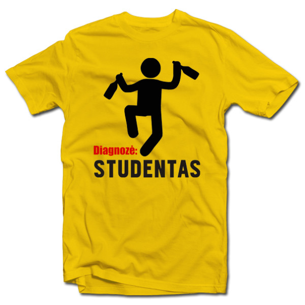 Marškinėliai "Diagnozė: STUDENTAS"