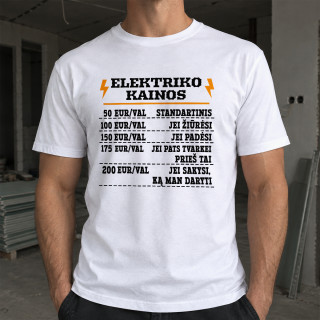 Marškinėliai "Elektriko kainos"