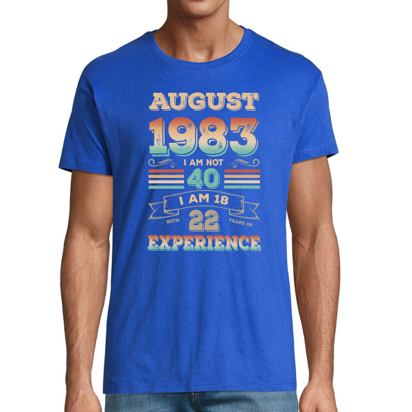 Marškinėliai "Experience" su Jūsų pasirinkta data