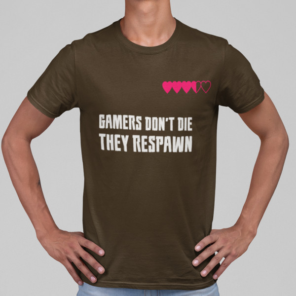 Marškinėliai "Gamers don\'t die"