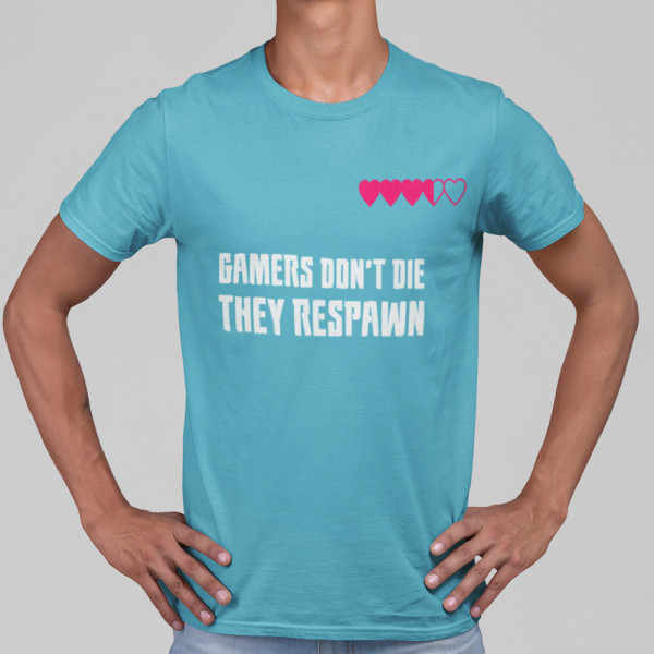 Marškinėliai "Gamers don\'t die"