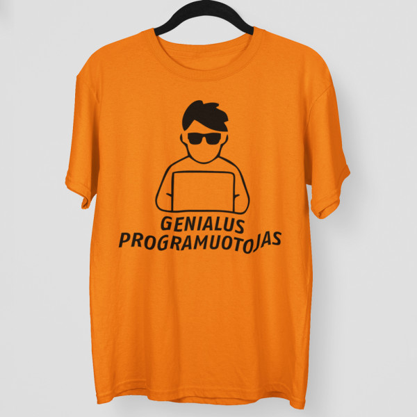 Marškinėliai "Genialus programuotojas"
