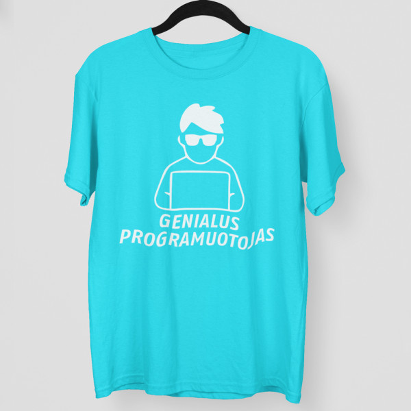 Marškinėliai "Genialus programuotojas"