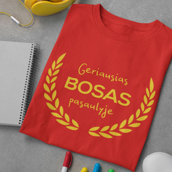 Marškinėliai "Geriausias bosas pasaulyje"