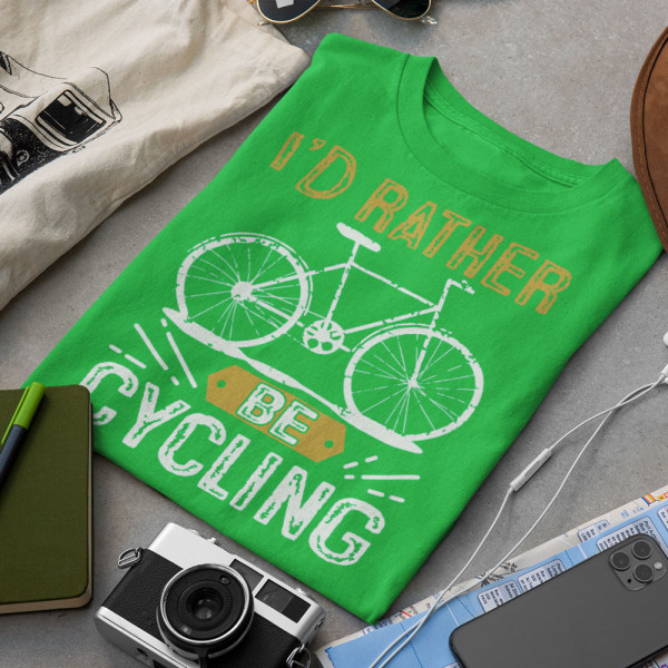 Marškinėliai "I'd rather be cycling"