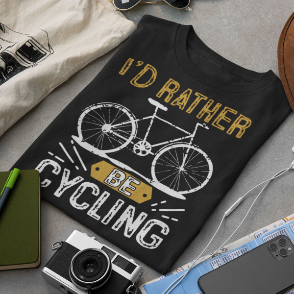 Marškinėliai "I'd rather be cycling"