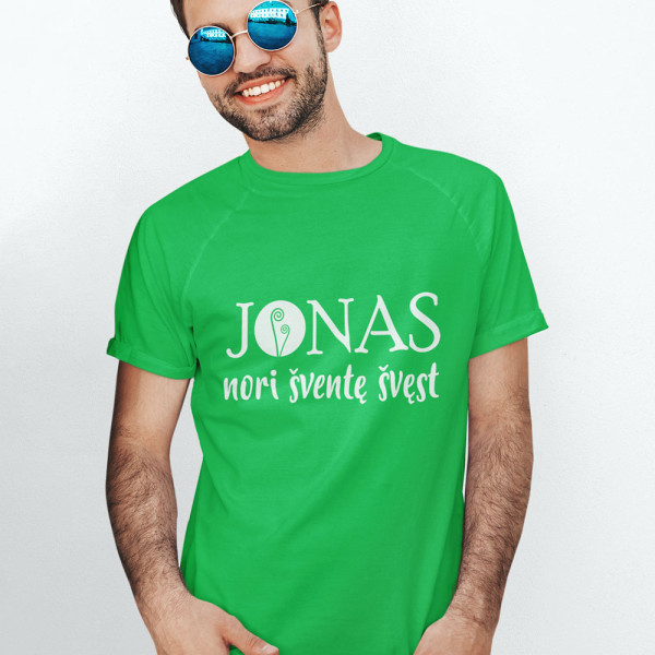 Marškinėliai "Jonas nori šventę švęst"