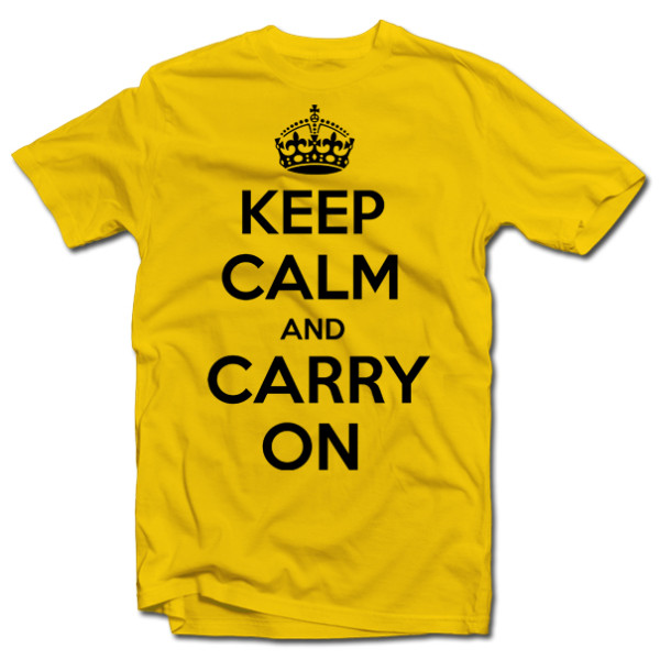 Marškinėliai "KEEP CALM AND CARRY ON"