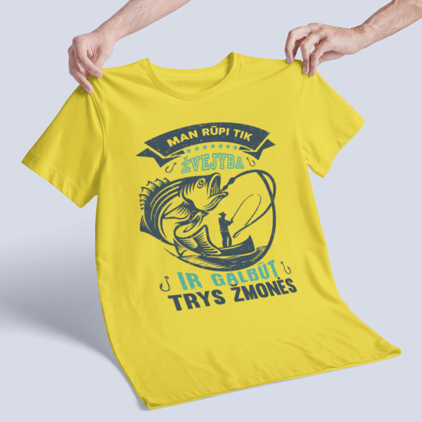 Marškinėliai "Man rūpi tik žvejyba"