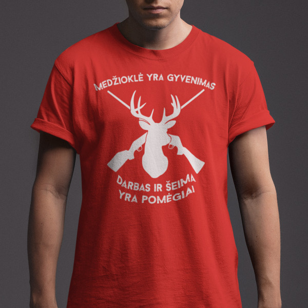 Marškinėliai "Medžioklė yra gyvenimas"