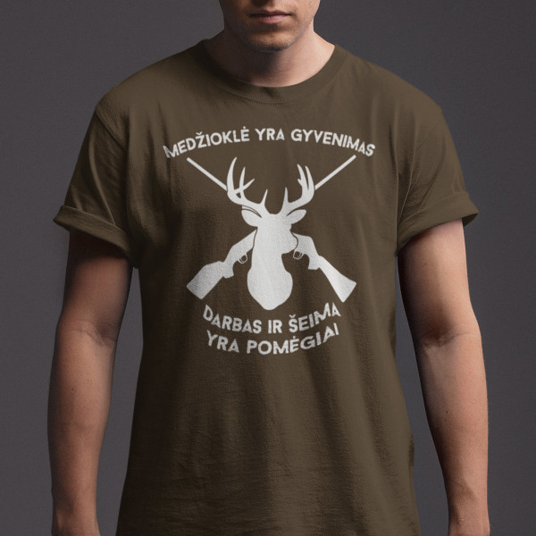 Marškinėliai "Medžioklė yra gyvenimas"