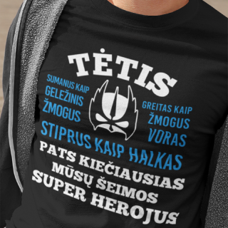 Marškinėliai "Šeimos super herojus"