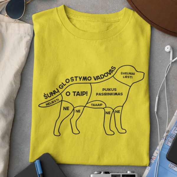 Marškinėliai "Šunų glostymo vadovas"