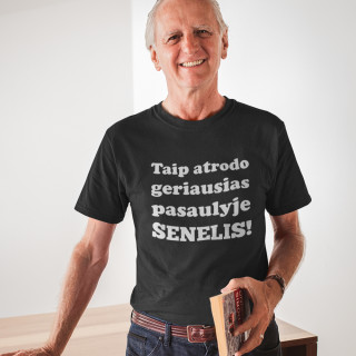 Marškinėliai "Taip atrodo geriausias pasaulyje SENELIS!"