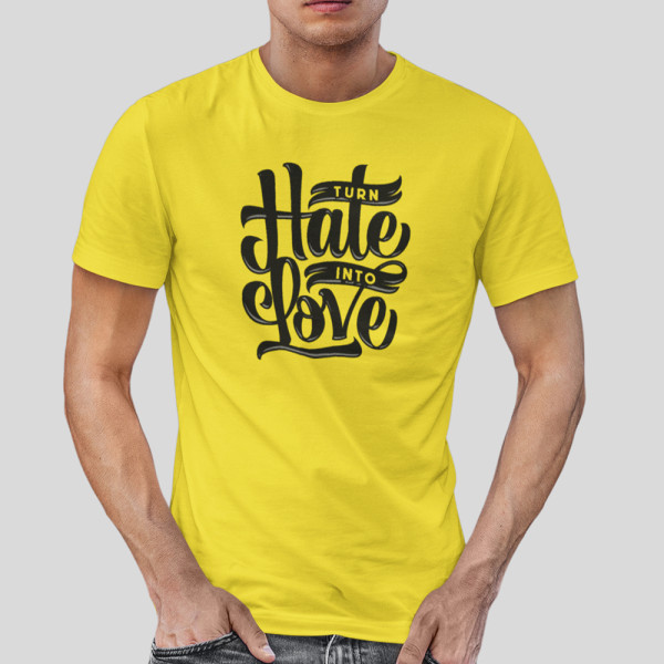 Marškinėliai "Turn hate into love"
