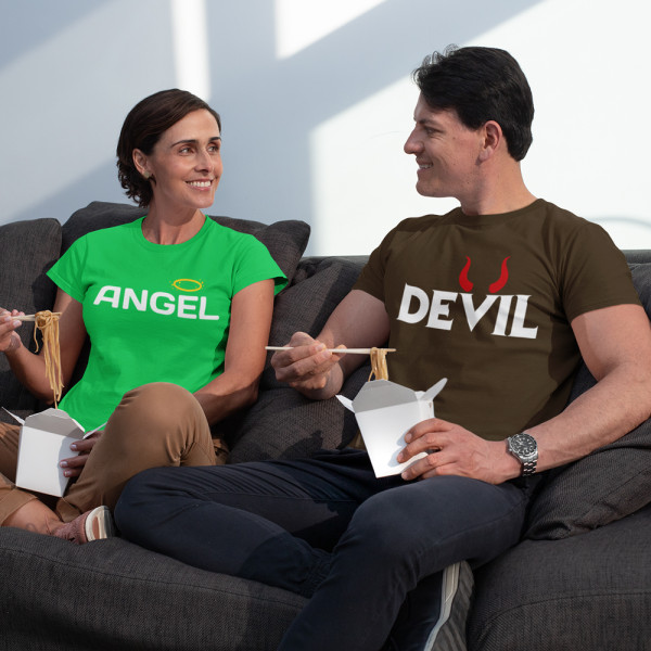 Marškinėlių komplektas "Angel and Devil"
