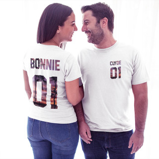 Marškinėlių komplektas "Bonnie & Clyde Hawaii" su pasirinktais skaičiais