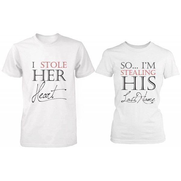 Marškinėlių komplektas "I stole Her heart, so..."