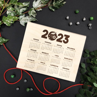 Medinė dėžutė "2023 kalendorius"