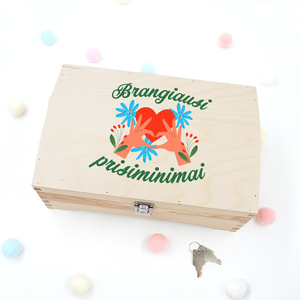 Medinė skrynelė "Brangiausi prisiminimai"