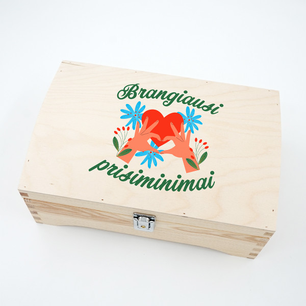 Medinė skrynelė "Brangiausi prisiminimai"