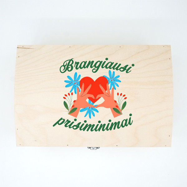 Medinė skrynelė "Brangiausi prisiminimai"