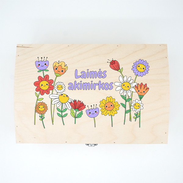 Medinė skrynelė "Laimės akimirkos"