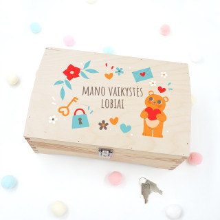 Medinė skrynelė "Mano vaikystės lobiai"