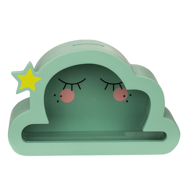 Medinė taupyklė - rėmelis "Sleepy cloud"
