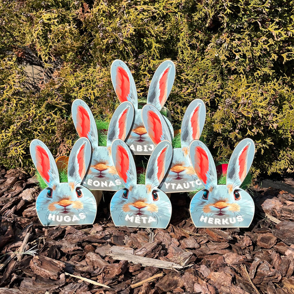 Medinis krepšelis "Kiškutis" su Jūsų pasirinktu vardu